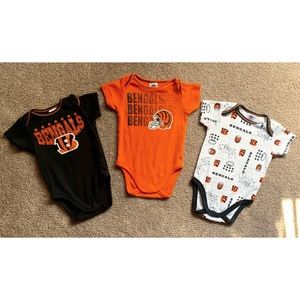 3 Cincinnati Bengals Onesies
